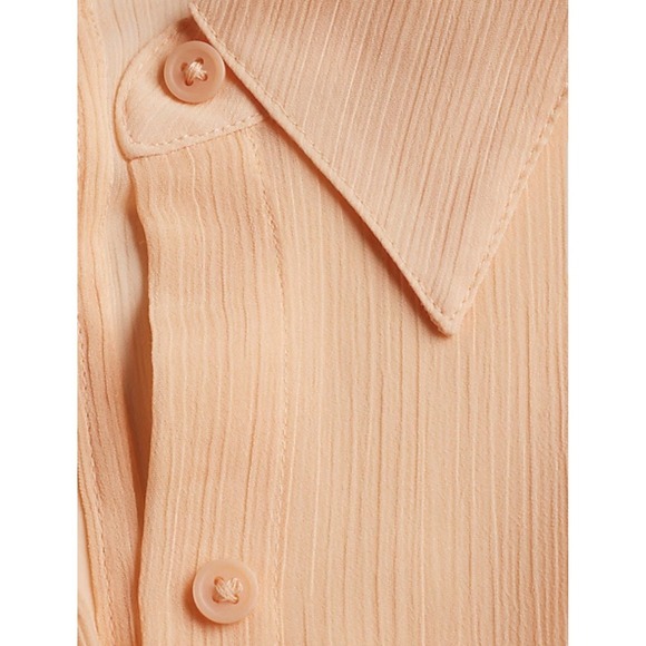 Express Dolman Long Sleeve Sheer Button Down Top Women's Size Medium Peach NWT - Picture 10 of 11